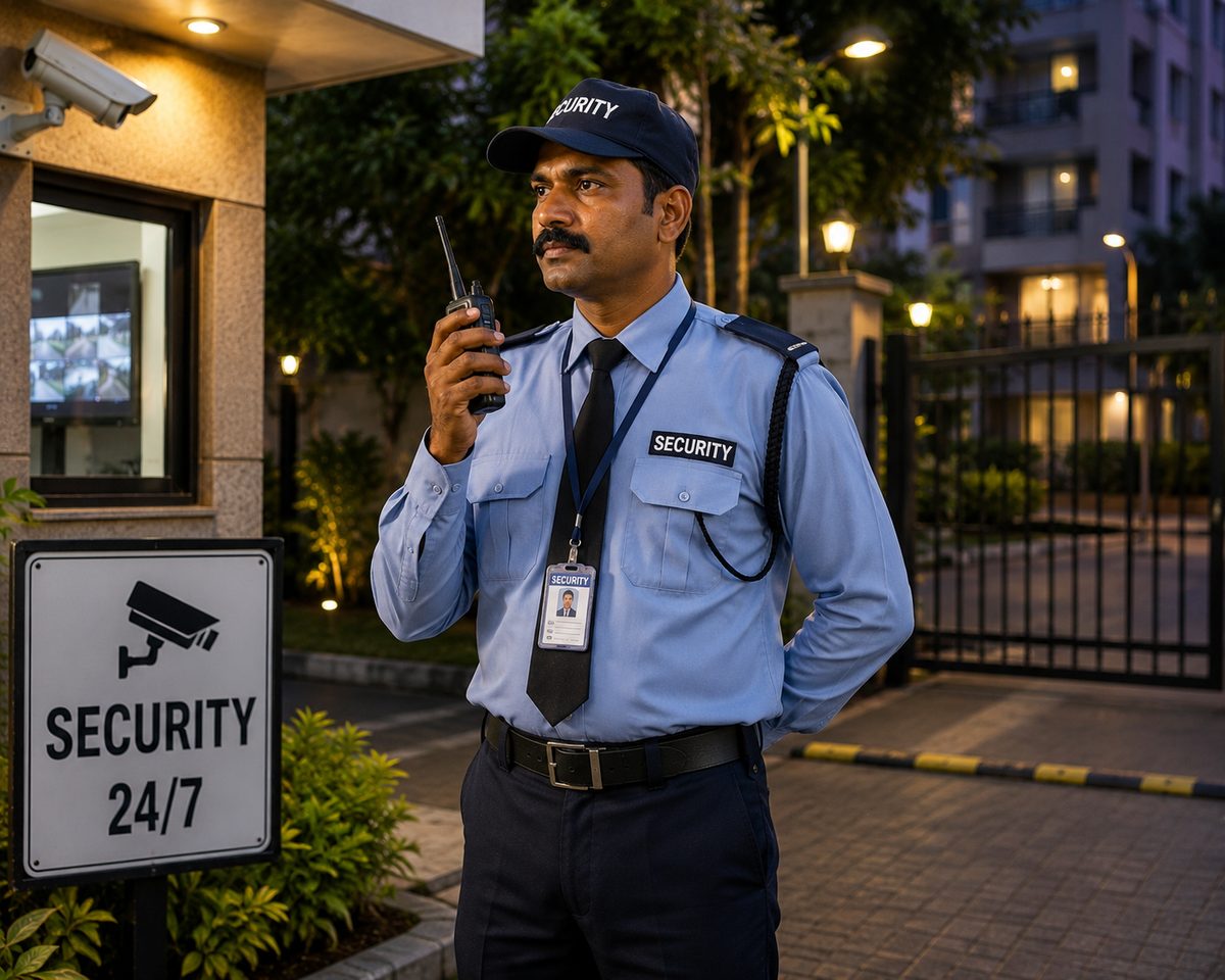 Watchman providing residential property monitoring services